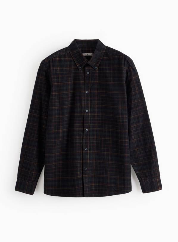 Shadow Check Corduroy Long Sleeve Shirt S